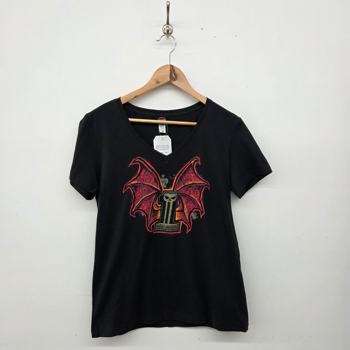 할리데이비슨 블랙 반팔 티셔츠 여성 L 상품이미지1