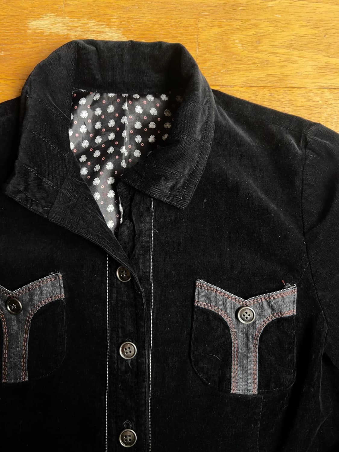 Velvet denim patch jacket 상품이미지2