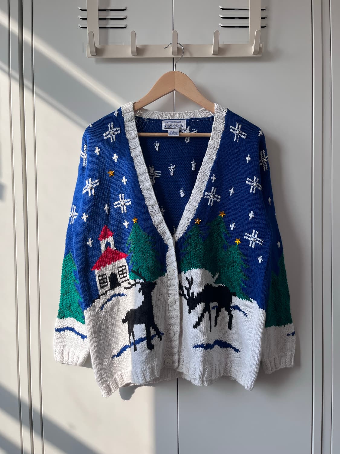 Izod 크리스마스 핸드메이드 니트 가디건  상품이미지1