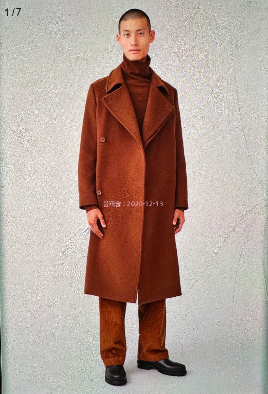 코스 롱 더블 브레스티드 코트 S 상품이미지5