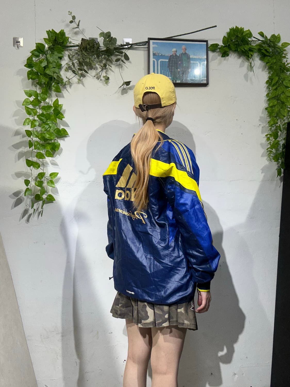 아디다스 네이비 올드스쿨 빅 로고 웜업 트랙 맨투맨 S 상품이미지3