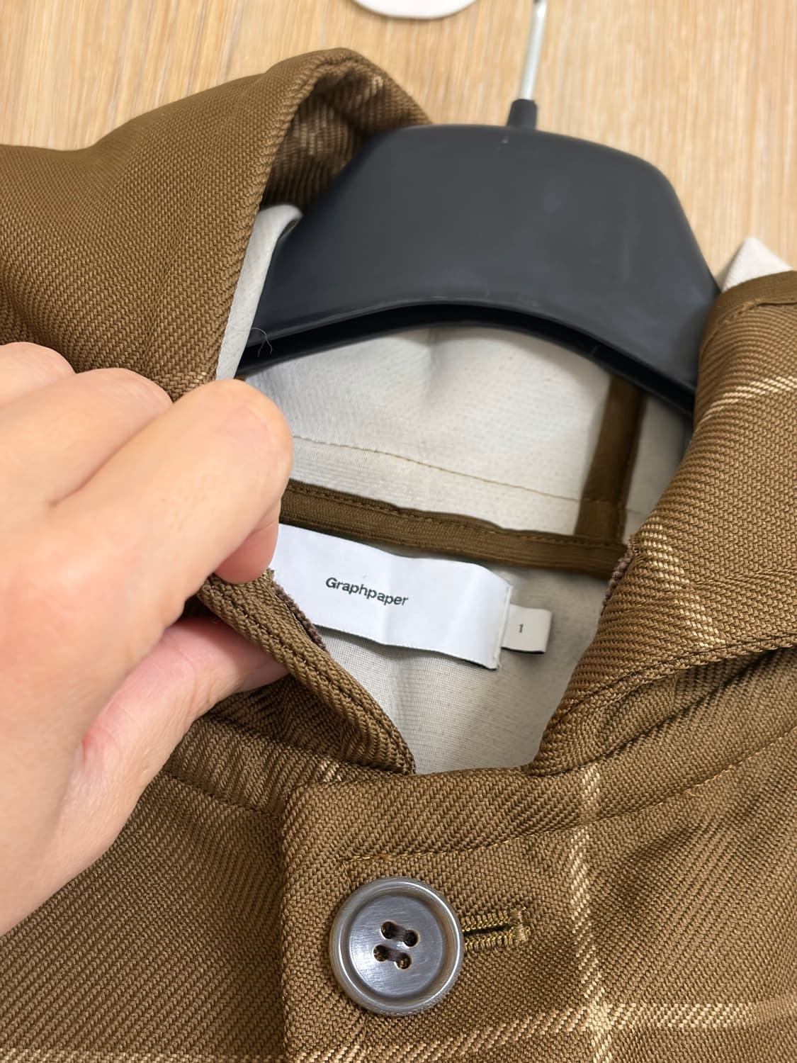 Graphpaper 체크 패턴 코트 사이즈 1 상품이미지3