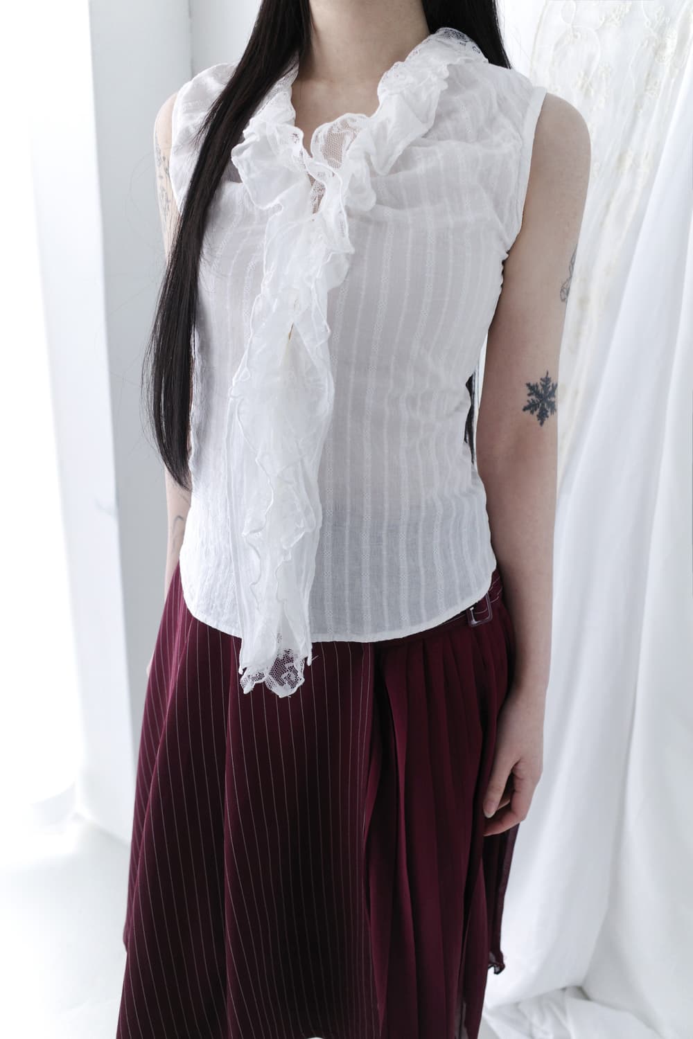 frill sleeveless blouse 상품이미지5