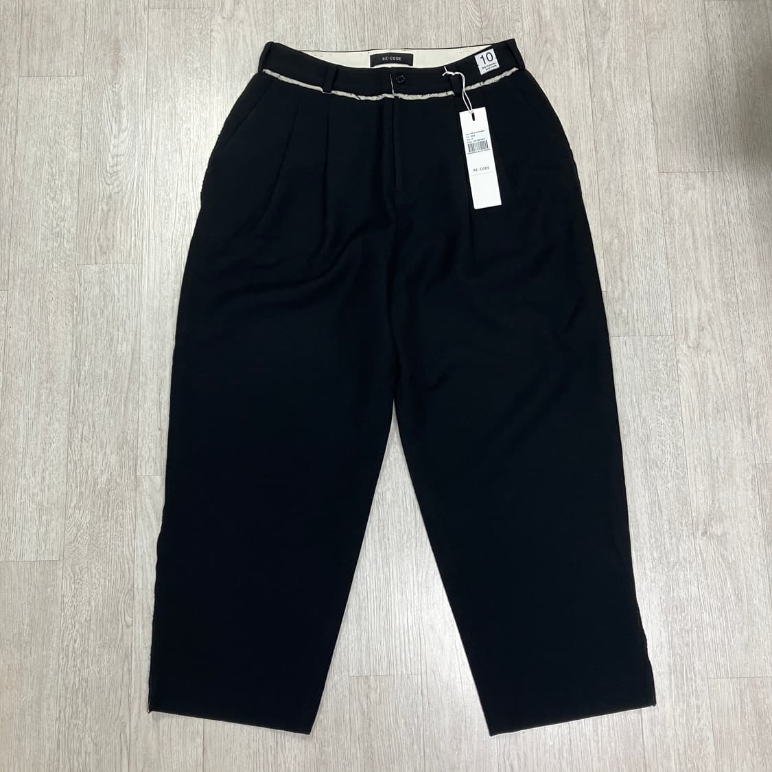 [M] 래코드 로우 엣지드 투턱 울 팬츠 상품이미지8