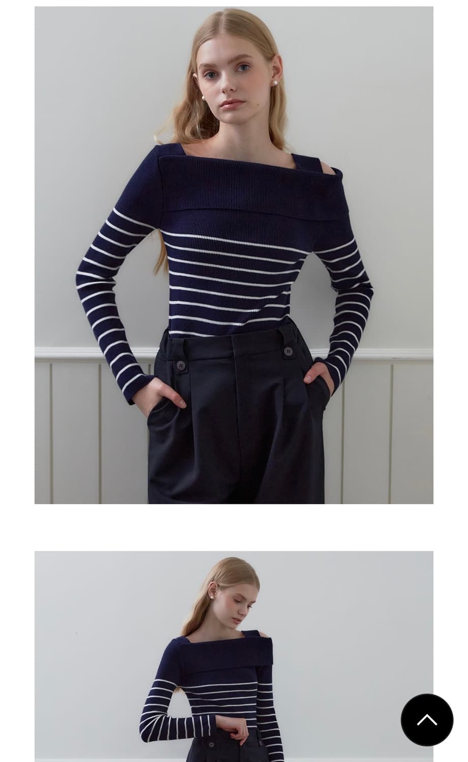 제로스트릿 오프숄더 네이비 M 상품이미지2