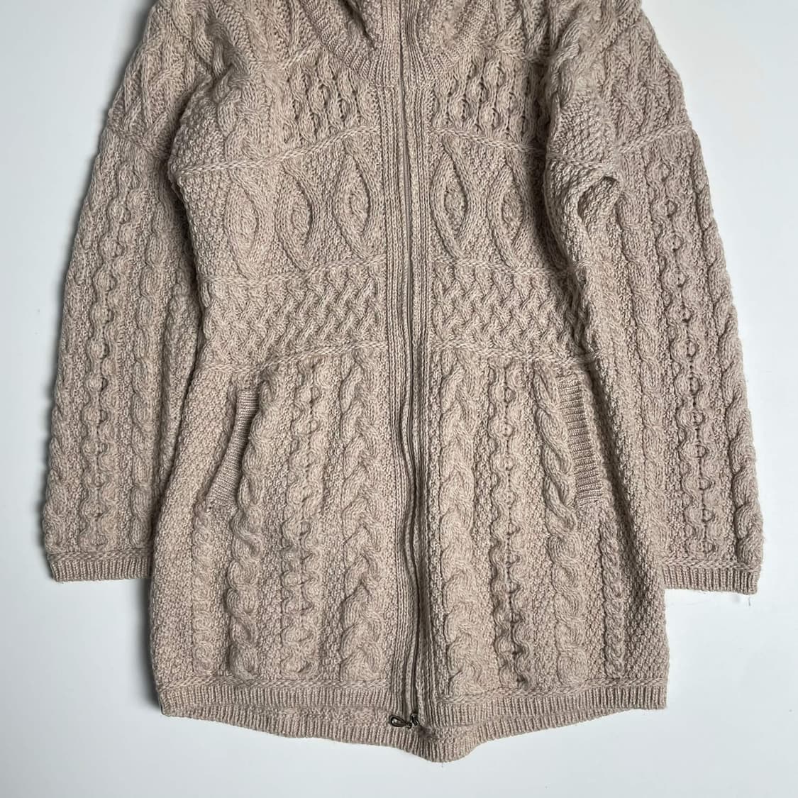 Aran crafts 울 100 하이넥 코트 (ireland)   상품이미지4