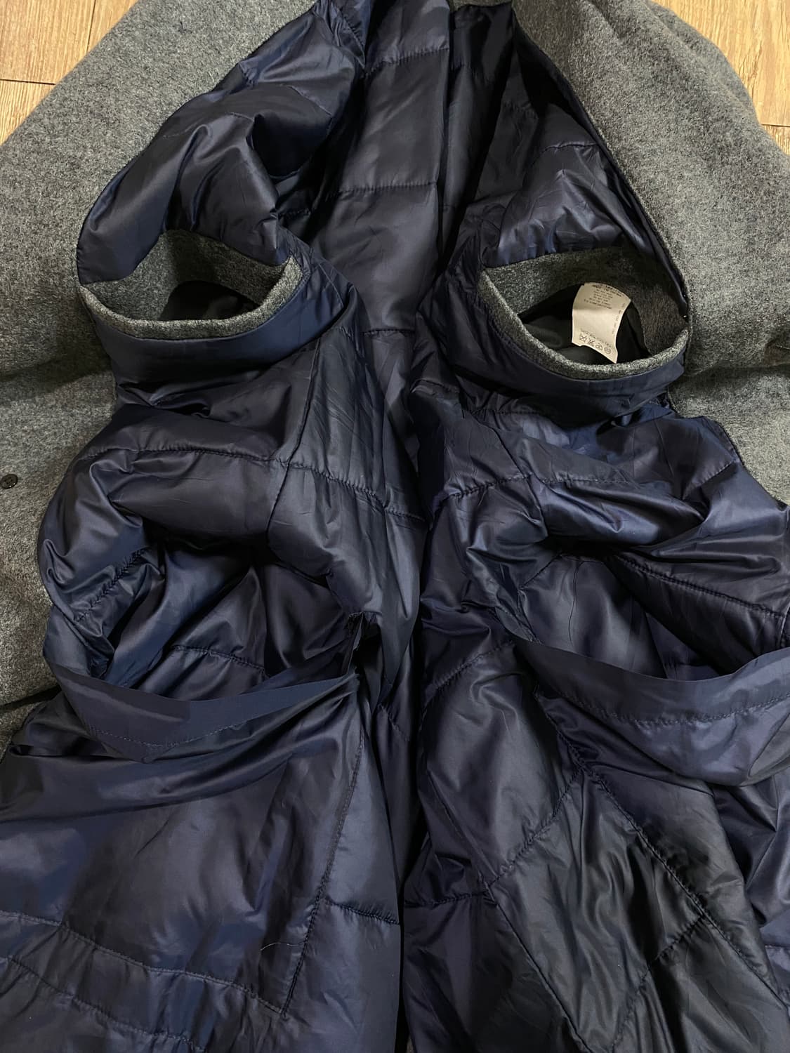 유나이티드 애로우즈 뷰티앤유스 패딩 울 체스터 코트 그레이 M 상품이미지8