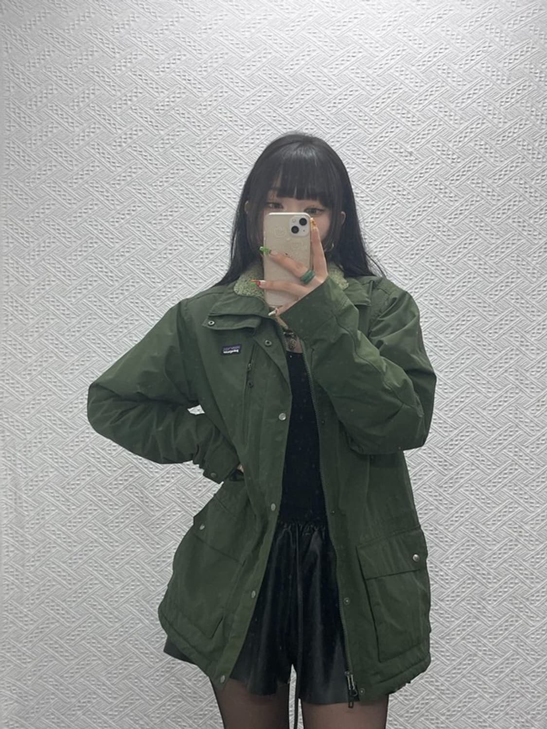 파타고니아 빈티지 캐주얼 말차카키 양털 마운틴 자켓 S C09495 상품이미지2