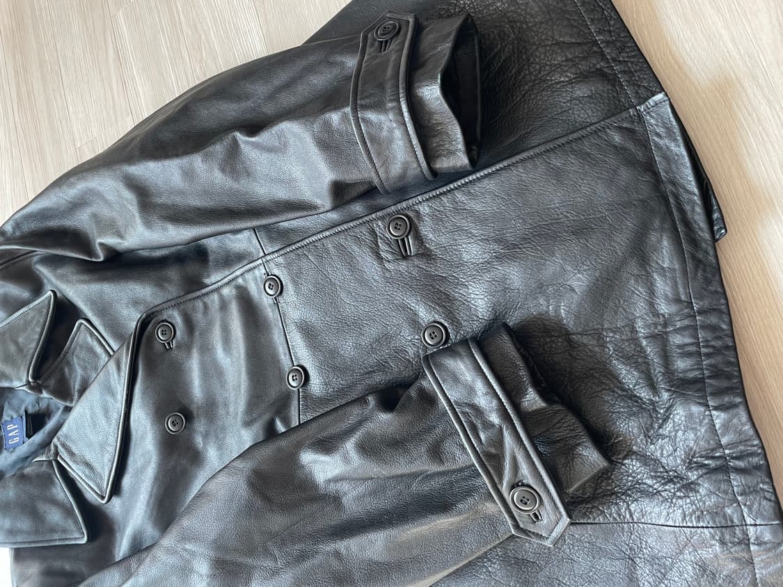 빈티지 올드갭 레더피코트 레더 코트 old gap leather 상품이미지5
