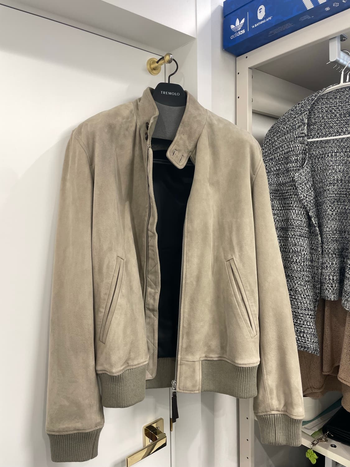 M 95-100 자라 ZARA 염소가죽 스웨이드 투웨이 자켓 상품이미지2