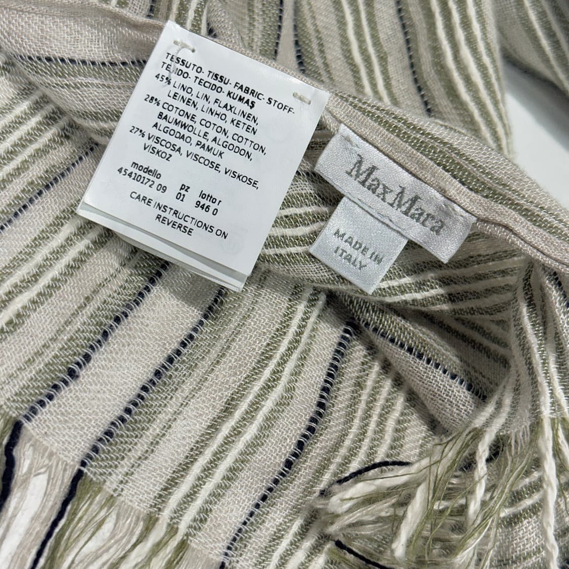 막스마라 린넨코튼 스툴 머플러 상품이미지3