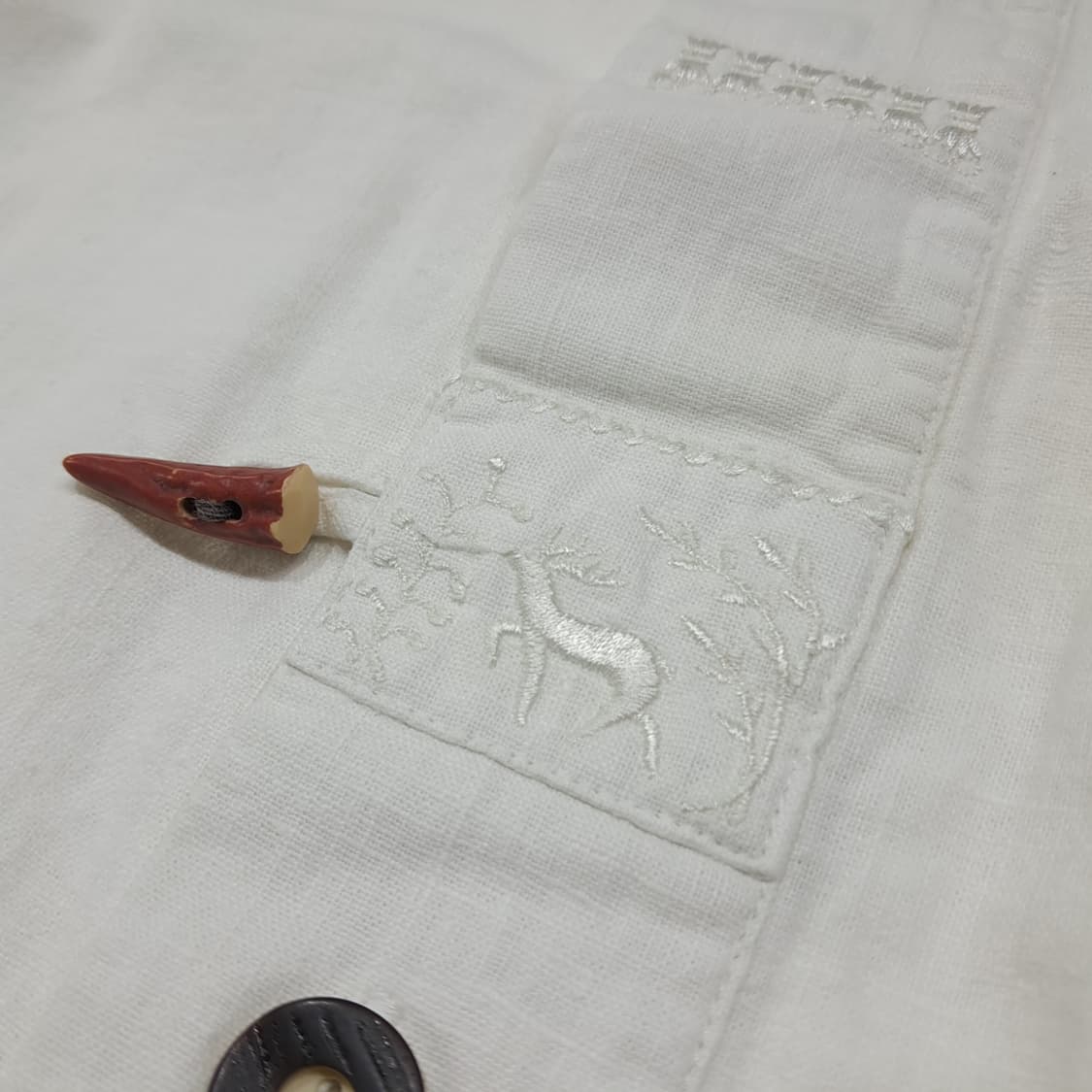 CL625 2XL Solo 90s 린넨 코튼 독일 트라흐렌 바바리안 알 상품이미지3