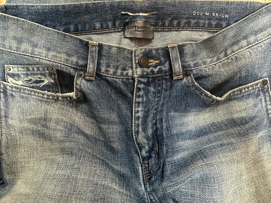 생로랑 무릎 디스 데님진 상품이미지3