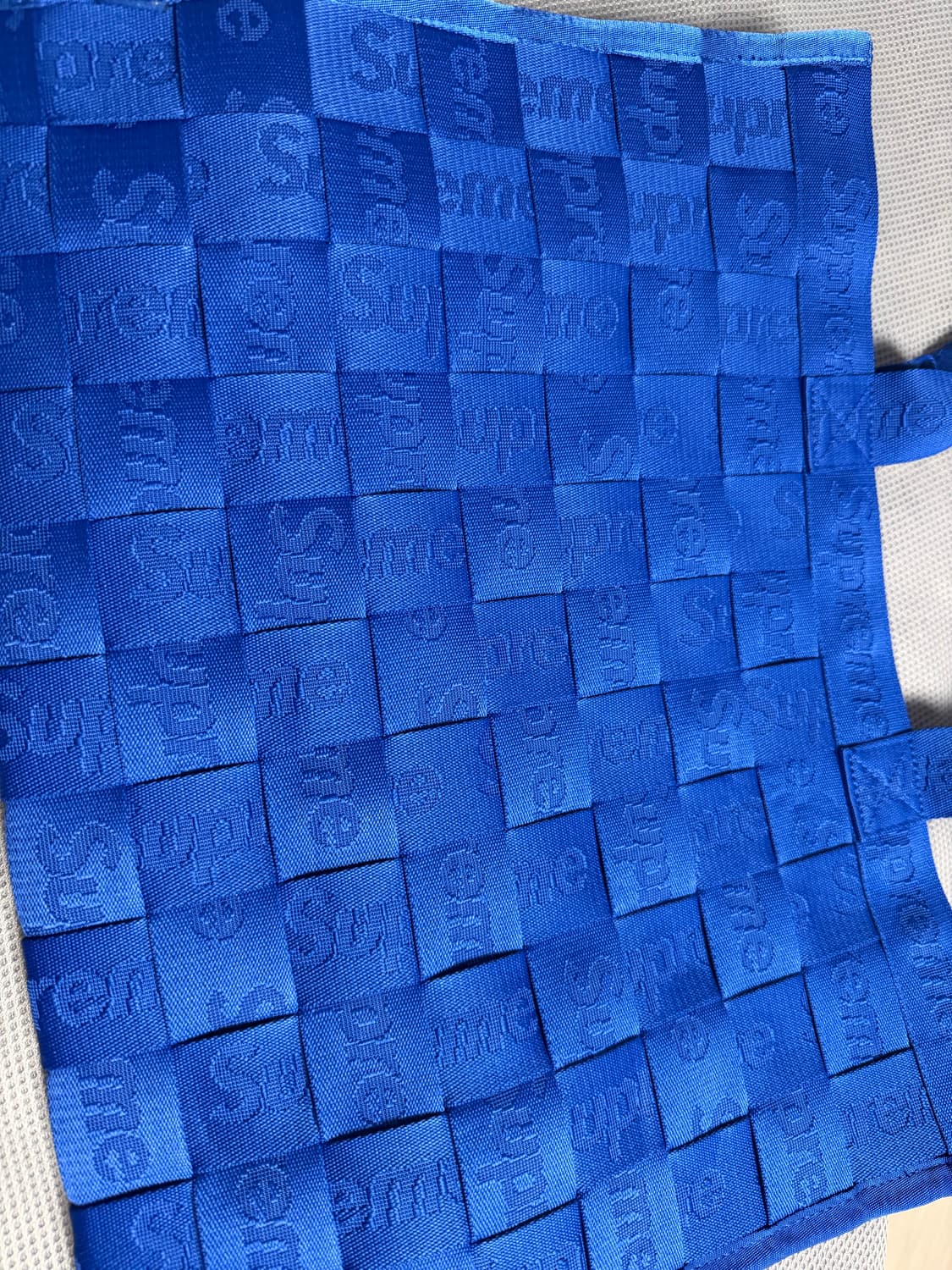 슈프림 우븐 토트백 로얄 - 24SS 상품이미지1