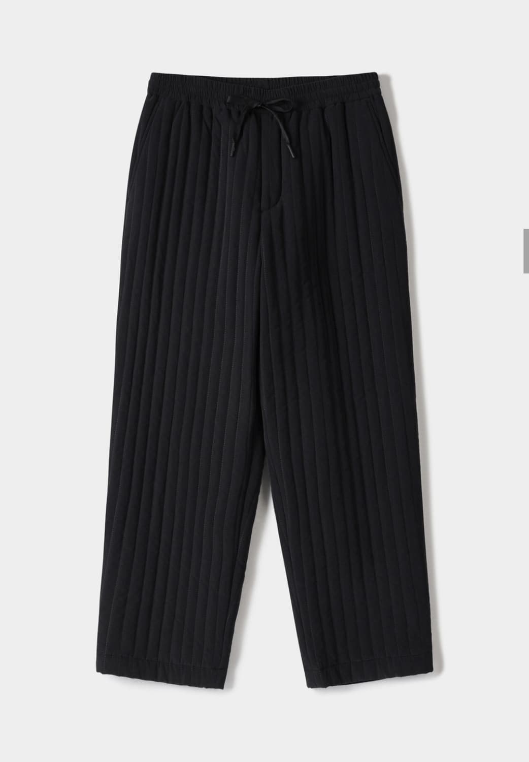 247시리즈 퀼티드 셋업 와이드 팬츠 BLACK 상품이미지1