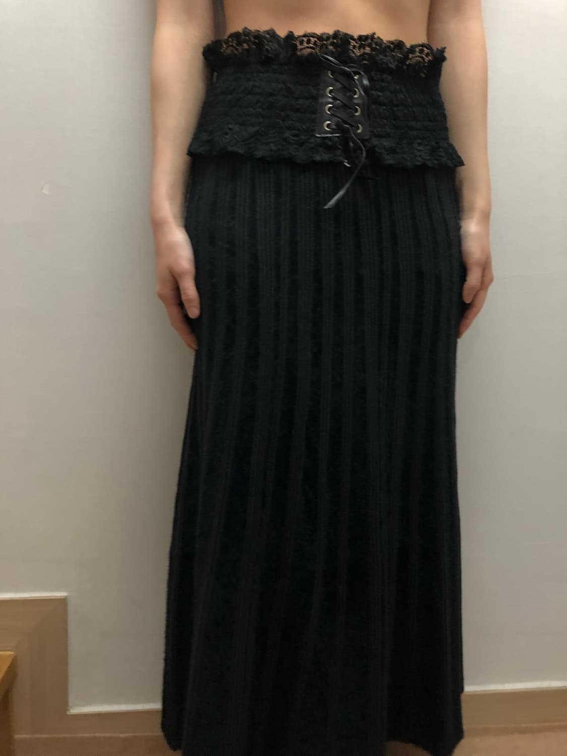 빈티지 블랙 레이스 벨트 상품이미지1