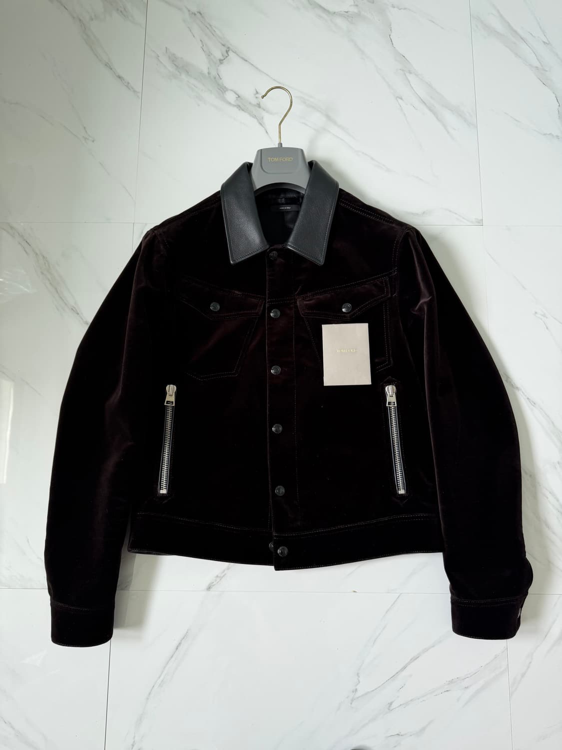 톰포드 레더 벨벳 웨스턴 트러커 자켓 50 상품이미지2