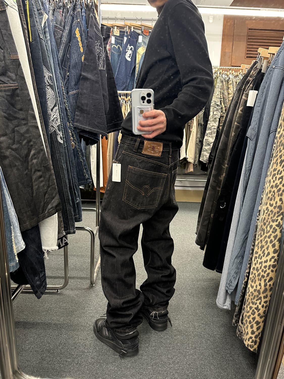 ROCAWEAR 로카웨어 흑청 데님팬츠 스트릿 힙합팬츠 상품이미지1