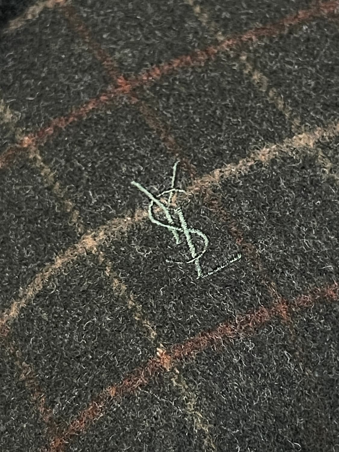 입생로랑 울 체크 퍼카라 자켓 상품이미지8