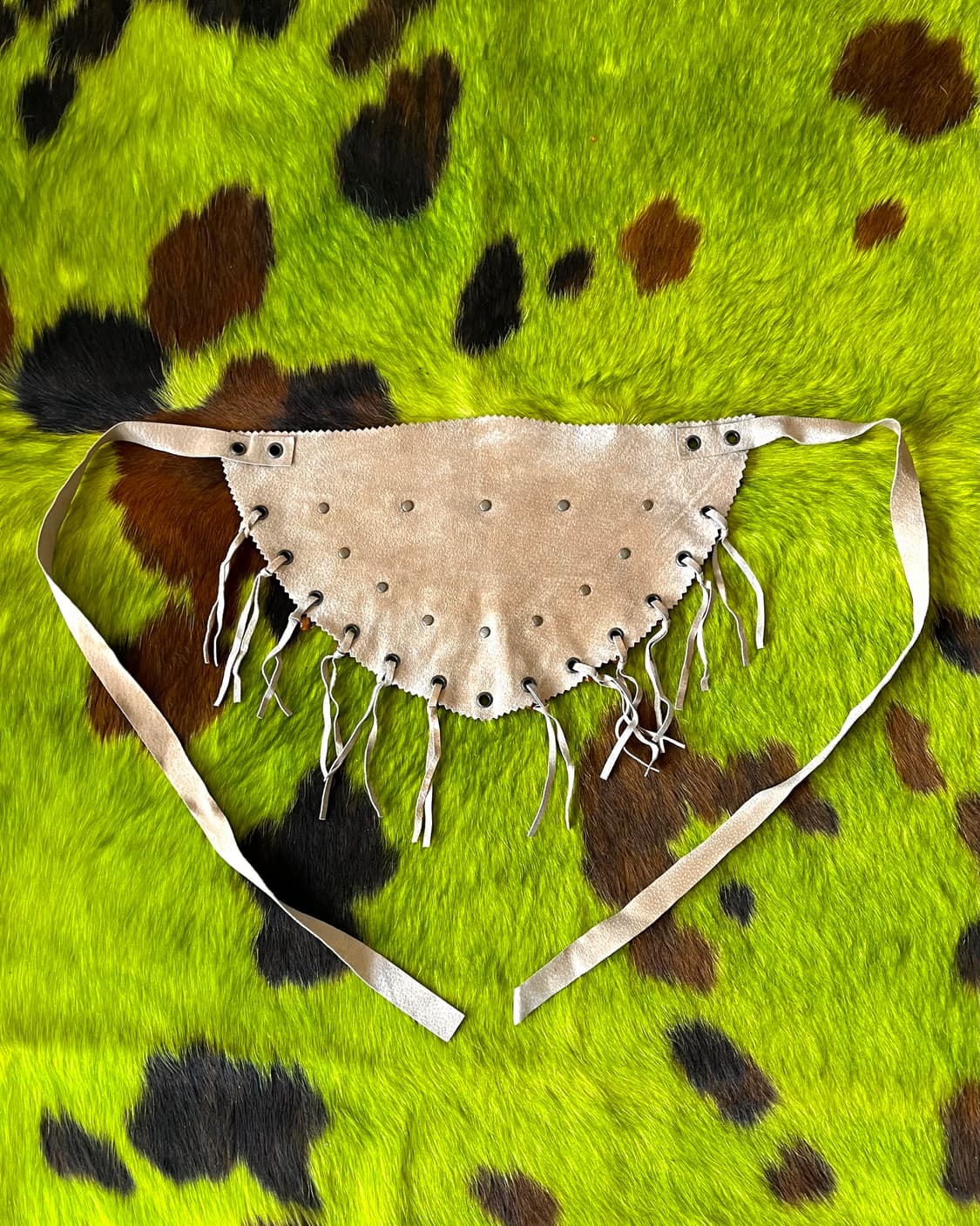 Western Vintage Leather Fringe Scarf 상품이미지9