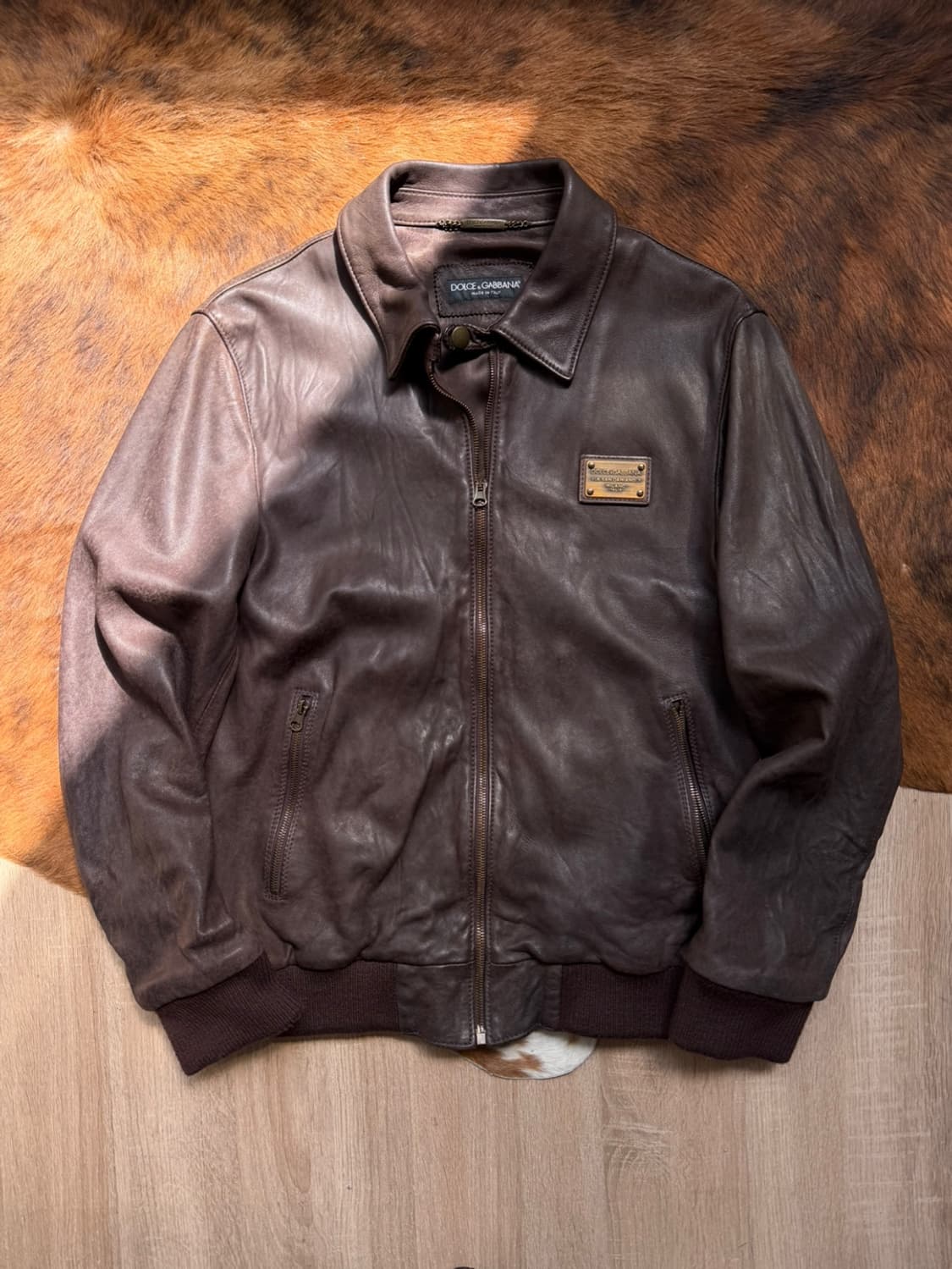 돌체앤가바나 플라이트 레더 봄버 자켓  상품이미지1