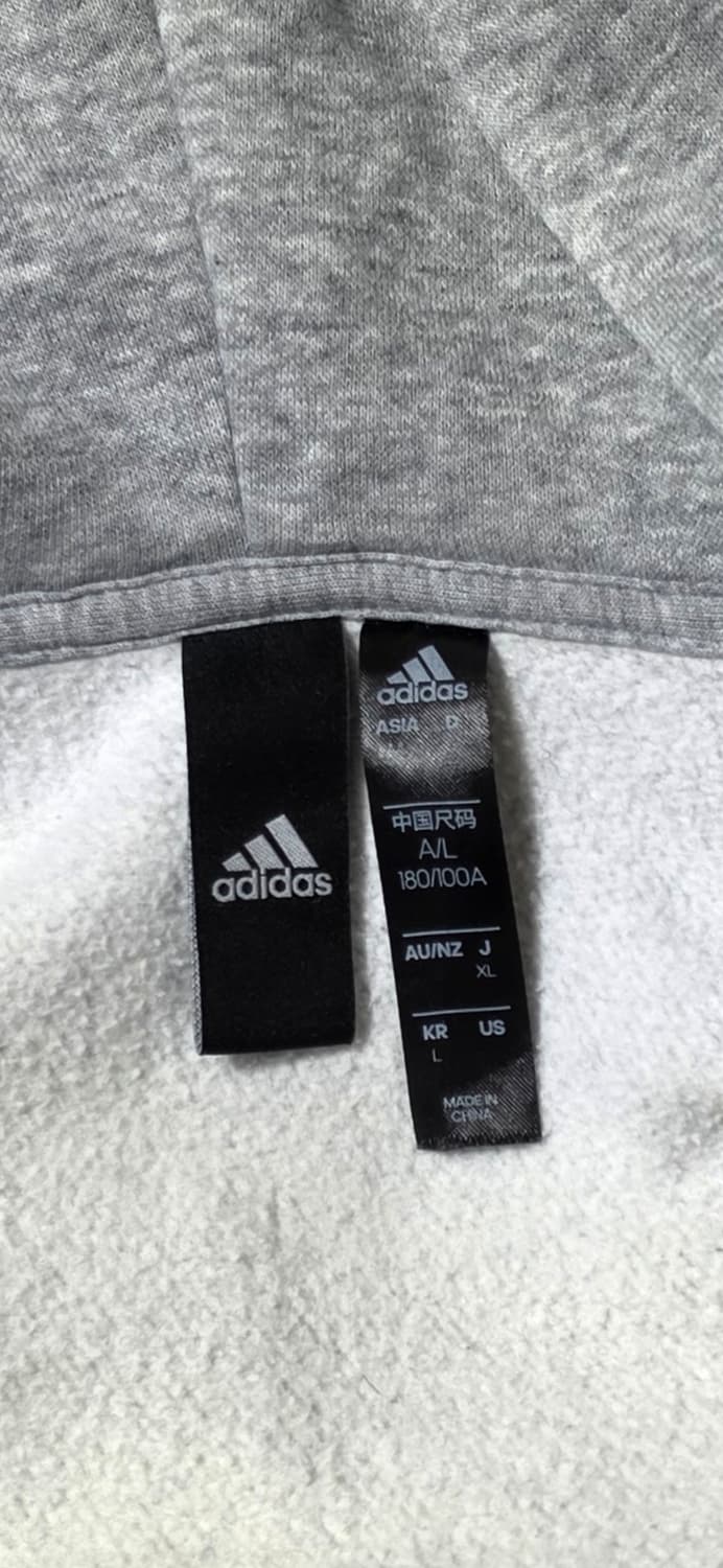 아디다스 회색  후드집업 L 상품이미지3