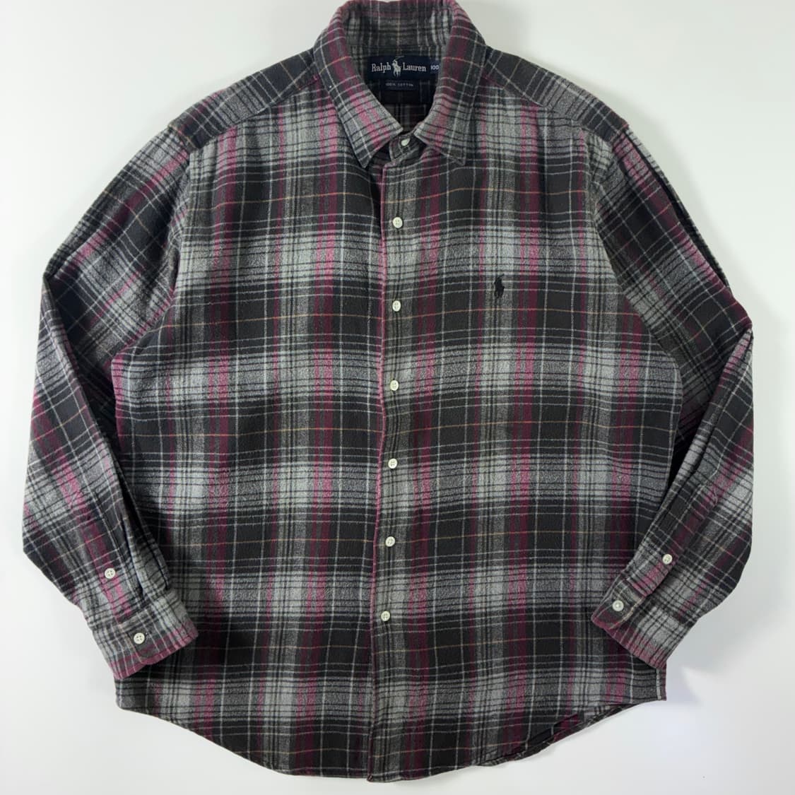 Polo 폴로 랄프로렌 90‘s 헤비코튼 타탄 셔츠 상품이미지1