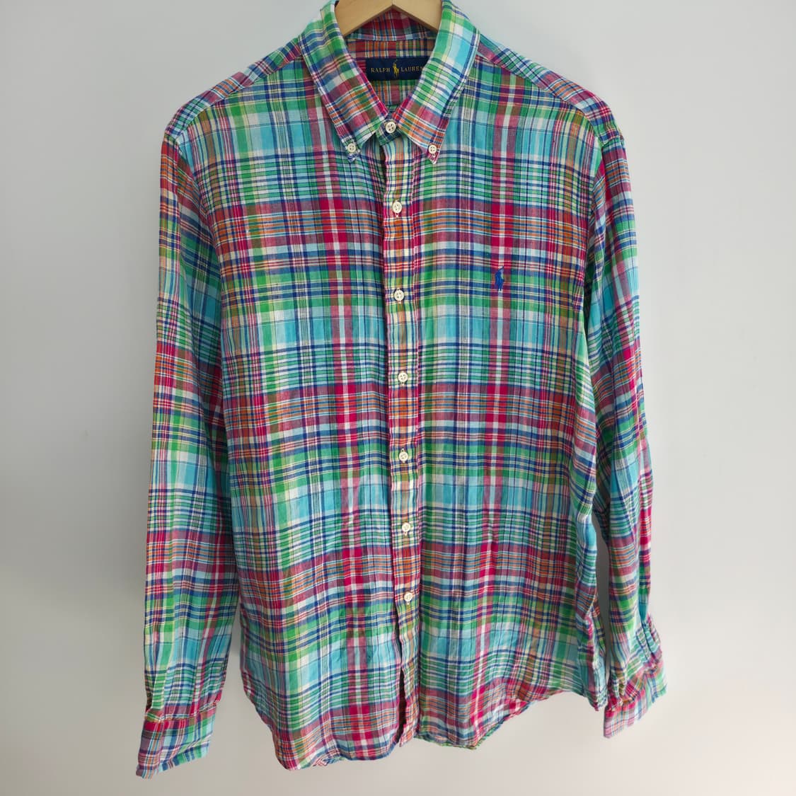 [L] 폴로 랄프로렌 린넨 체크 셔츠 상품이미지1