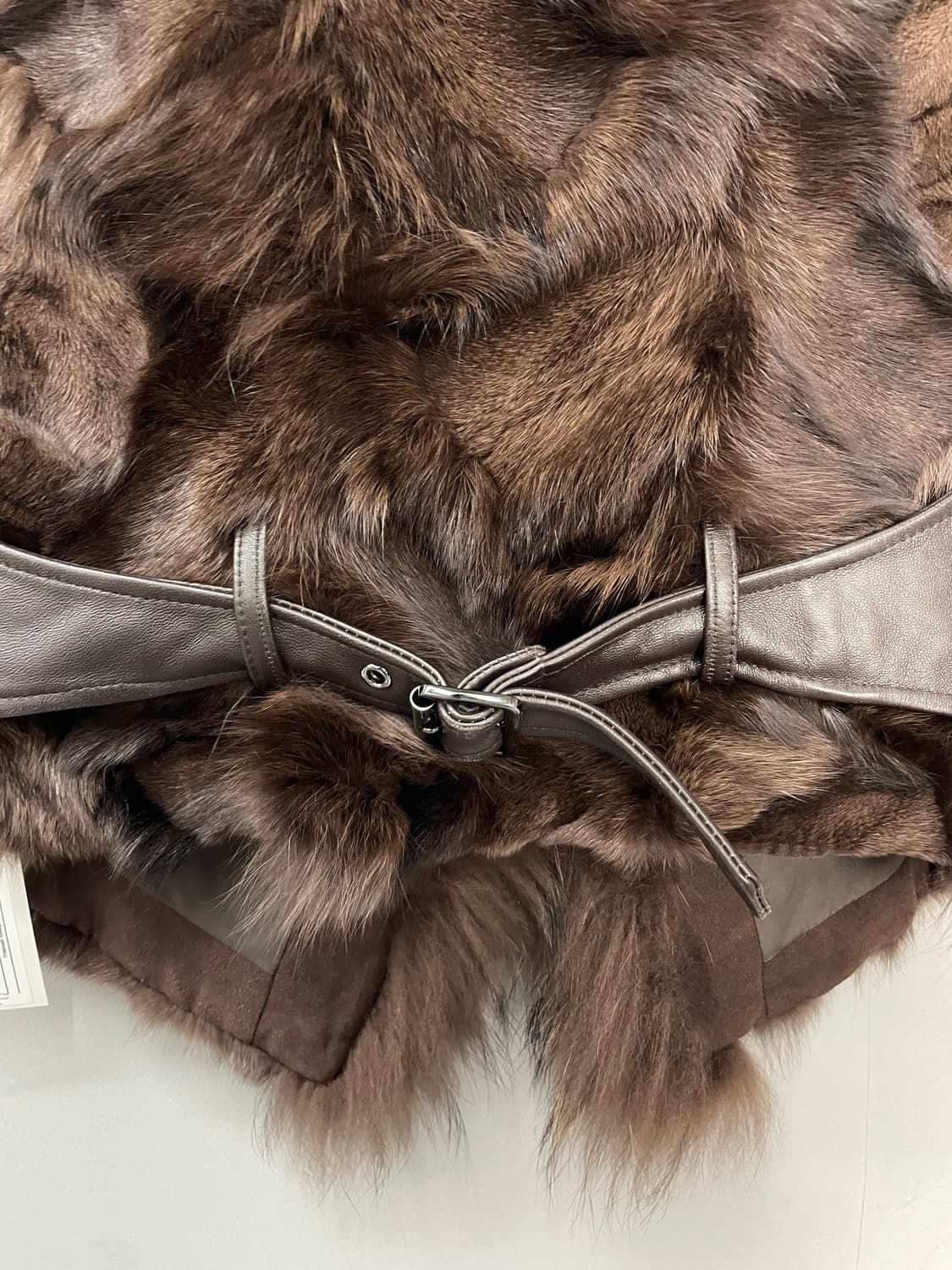 빈티지 다크브라운 퍼 베스트 H1122 상품이미지5