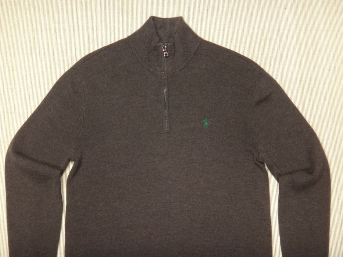 (M/95) 폴로랄프로렌 메리노 울 반집업 터틀넥 니트 상품이미지3