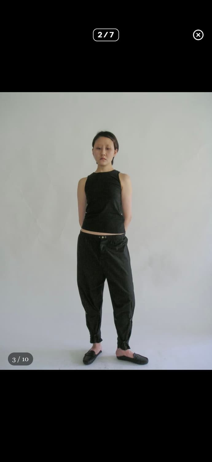 애옹쓰 Cotton Button pants - Black 구해요 상품이미지4