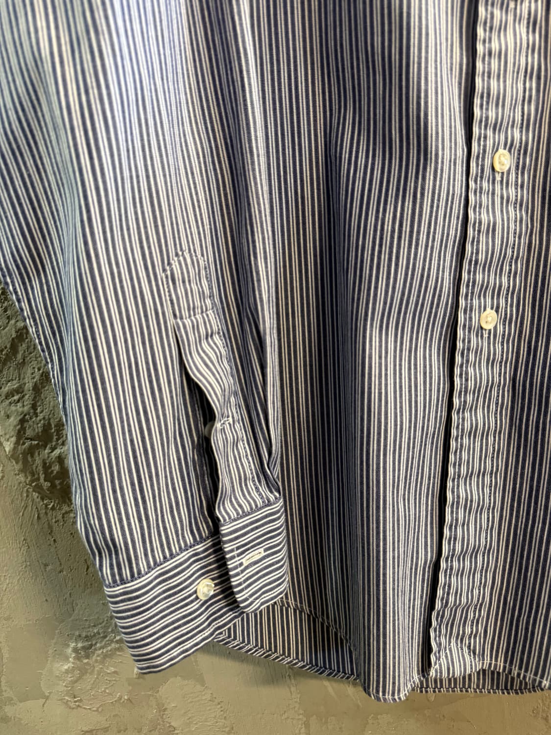 폴로 랄프로렌 핀스트라이프 버튼다운 셔츠 네이비 L 상품이미지2