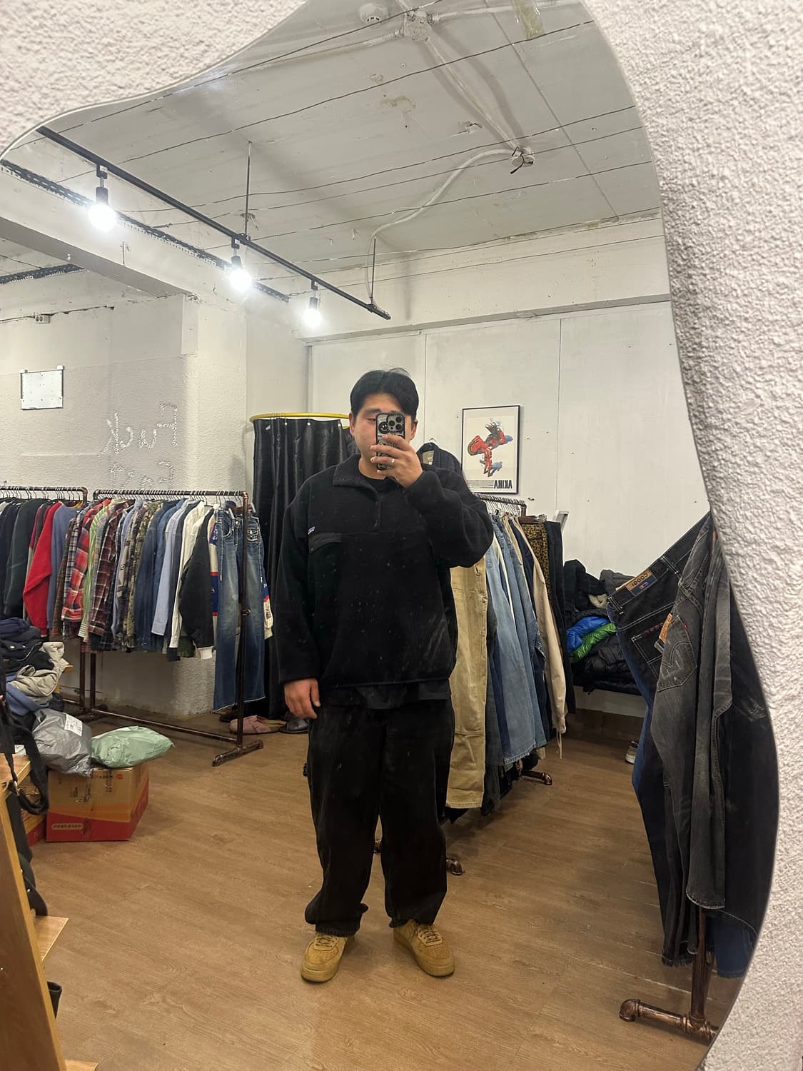 XXL)파타고니아 신칠라 올블랙 상품이미지5