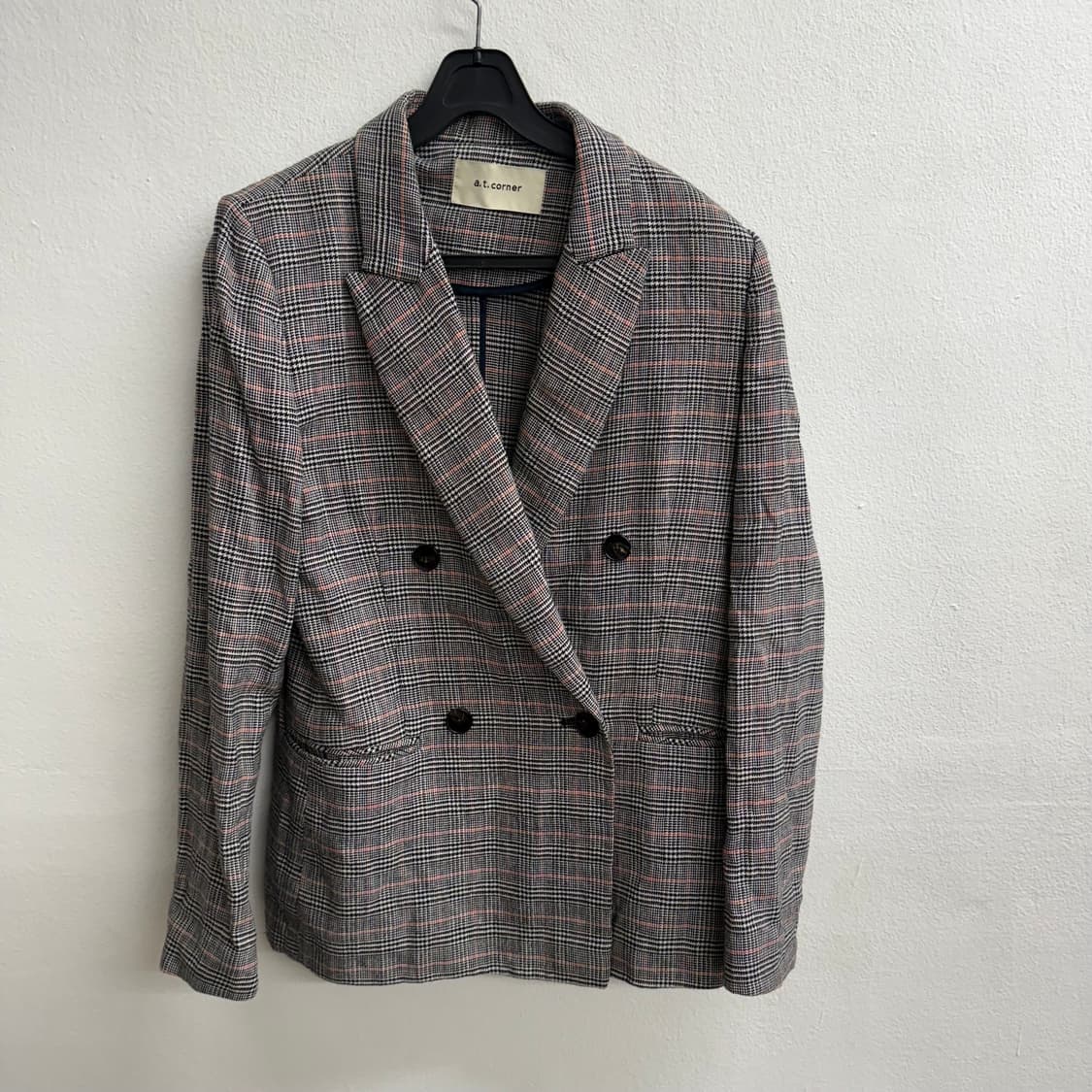 앳코너 체크 더블 자켓 (85) 상품이미지1