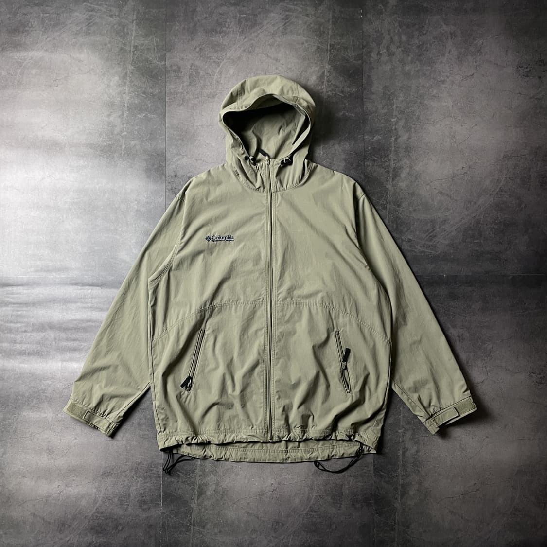 COLUMBIA 컬럼비아 빈티지 카키 후드 윈드브레이커 A00480 상품이미지1