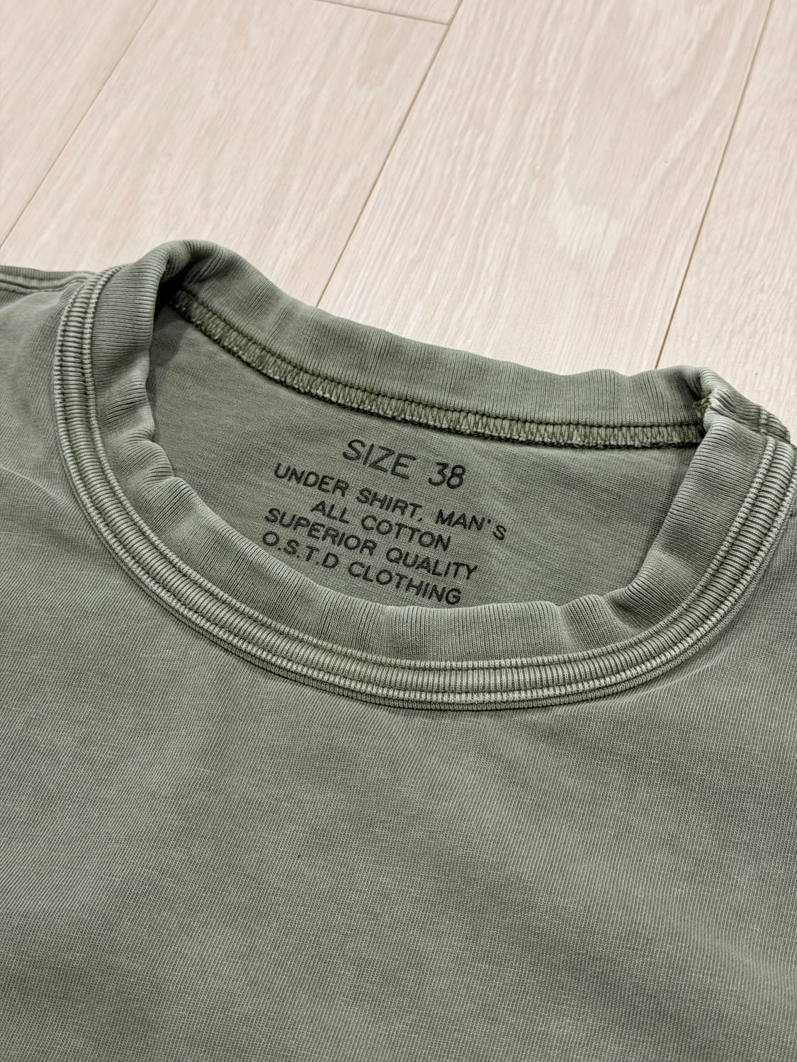 아웃스탠딩 빈티지 워싱 티셔츠 올리브 상품이미지2