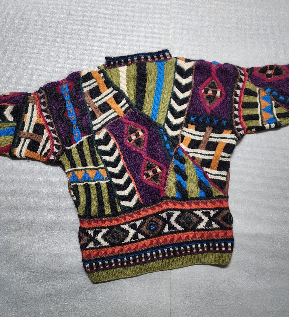 빈티지 VIS A VIS 비자비 패턴 니트 스웨터 상품이미지4