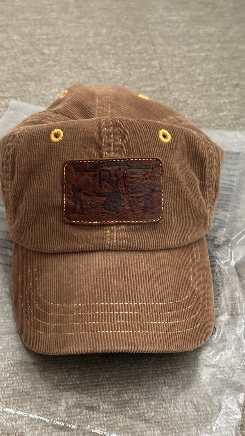 rrl 레더패치 코듀로이 볼캡  상품이미지2