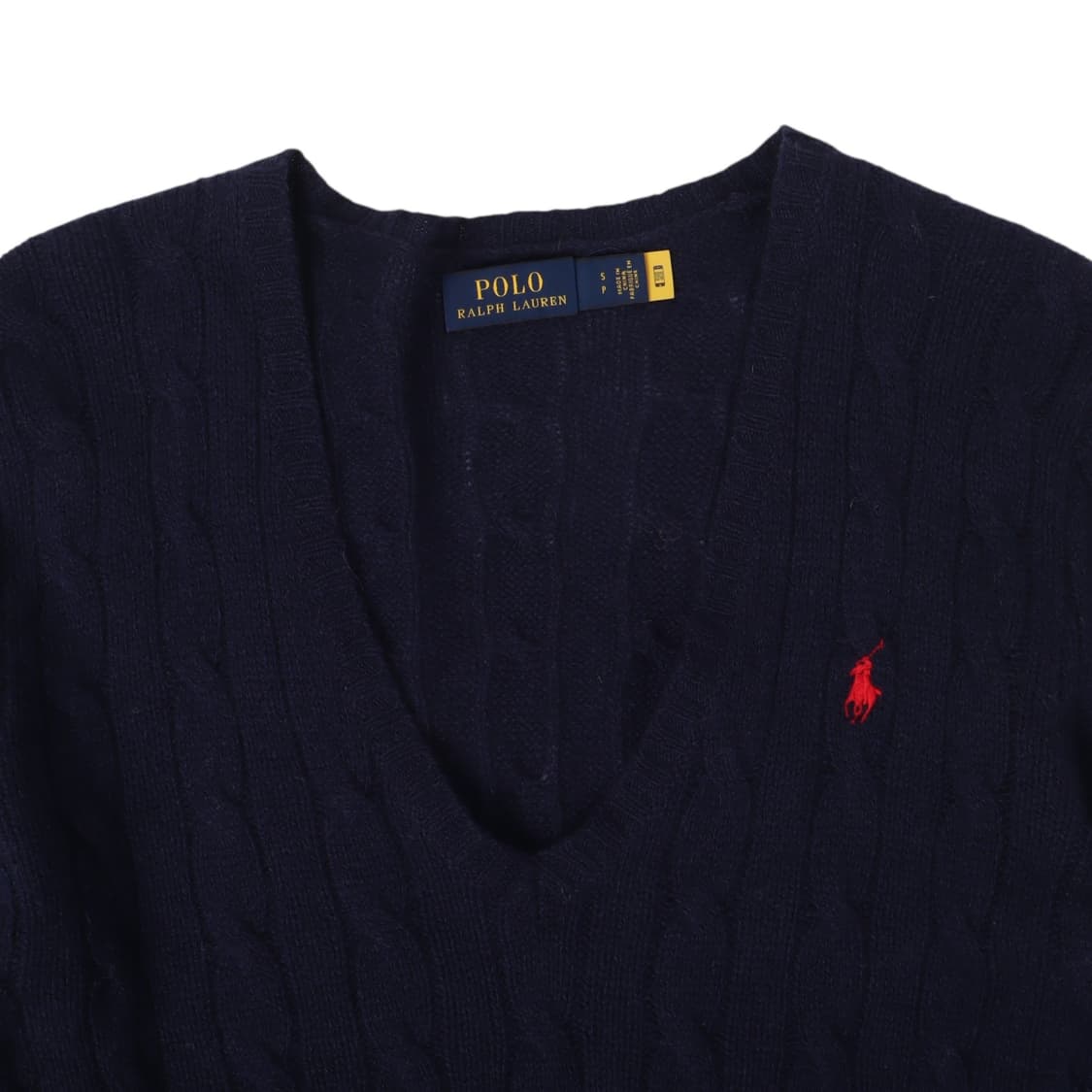 폴로 랄프로렌 qr 네이비 울 캐시미어 브이넥 니트 상품이미지2