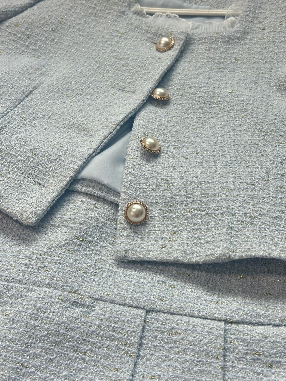 유어페이브 비쥬 트위드 자켓 스커트 투피스 세트 소라 m 상품이미지3