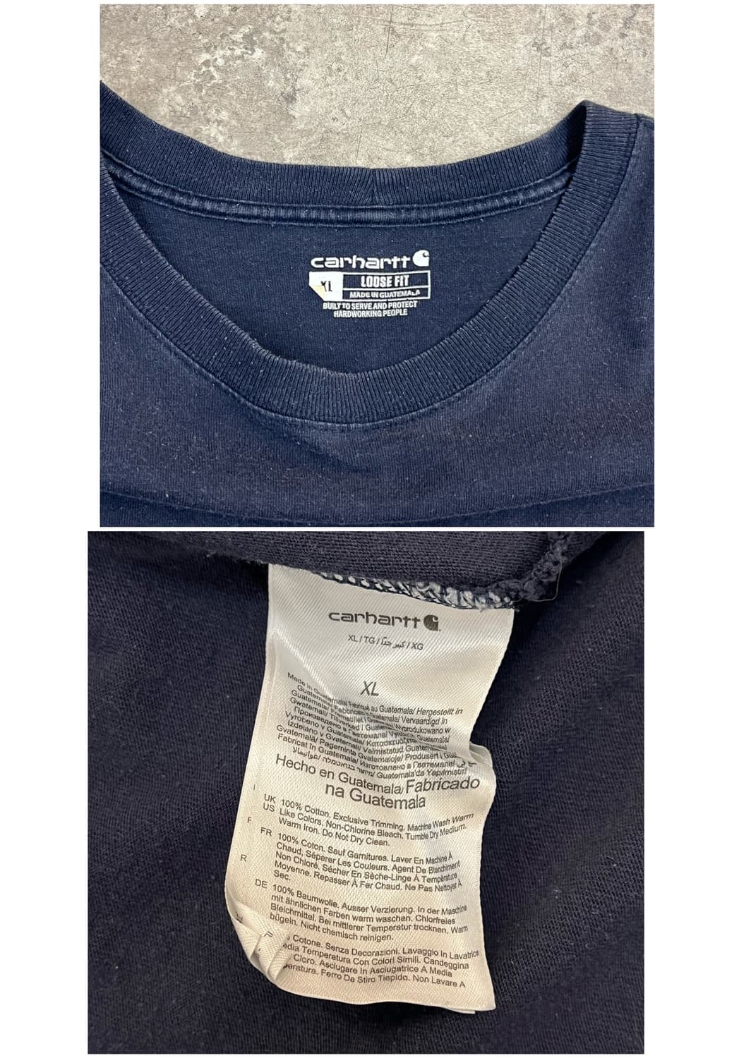 칼하트 루즈핏 포켓 반팔티 네이비 XL #csz3646 상품이미지3