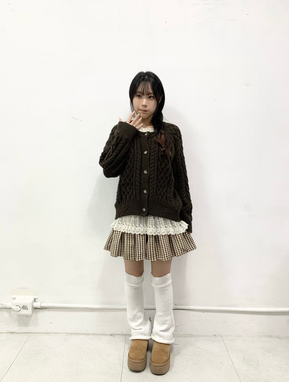 [AXES FEMME] 코디셋 ! 라떼갸루 코코아 니트 코디세트 상품이미지2