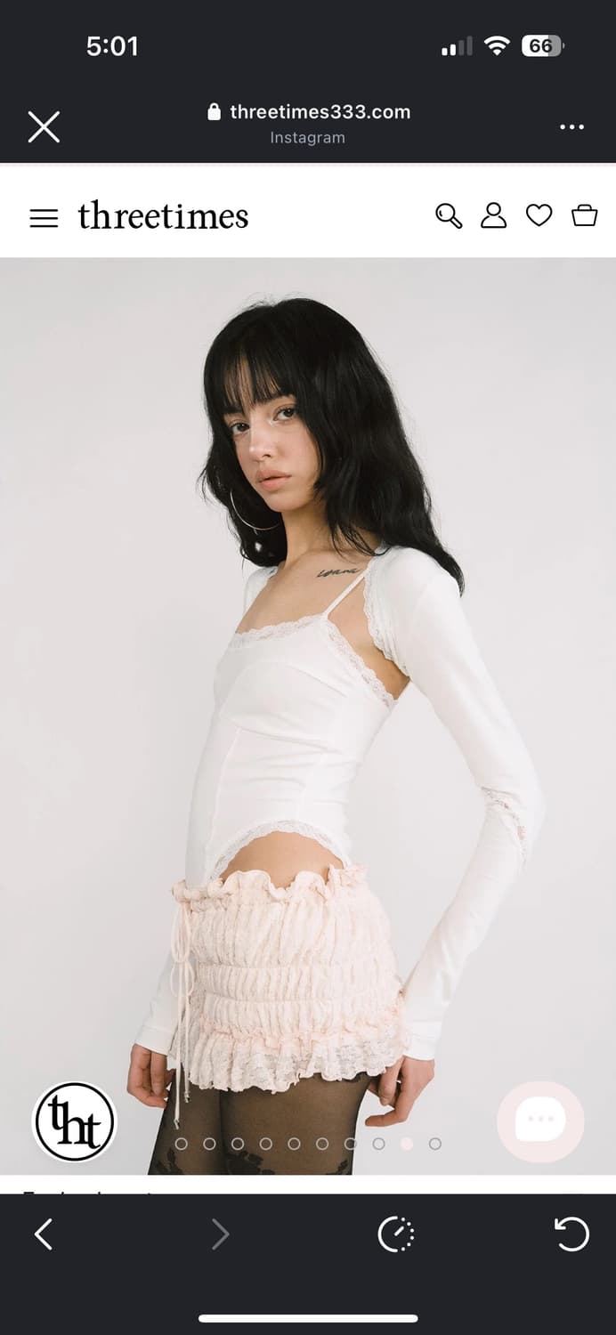 쓰리타임즈 레이스 레이스 탑 바디수트 상품이미지8