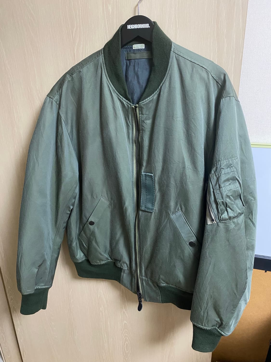 아프레쎄 에크루 별주 빈티지 실크 ma-1 3사이즈 상품이미지1