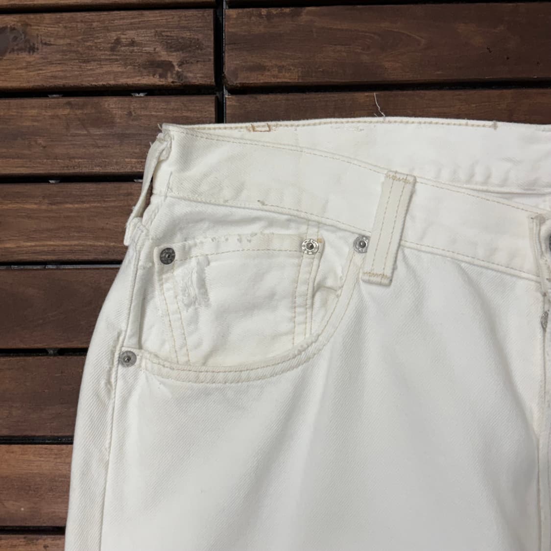 리바이스 00’s 501 화이트 데님 팬츠 (38) 상품이미지2
