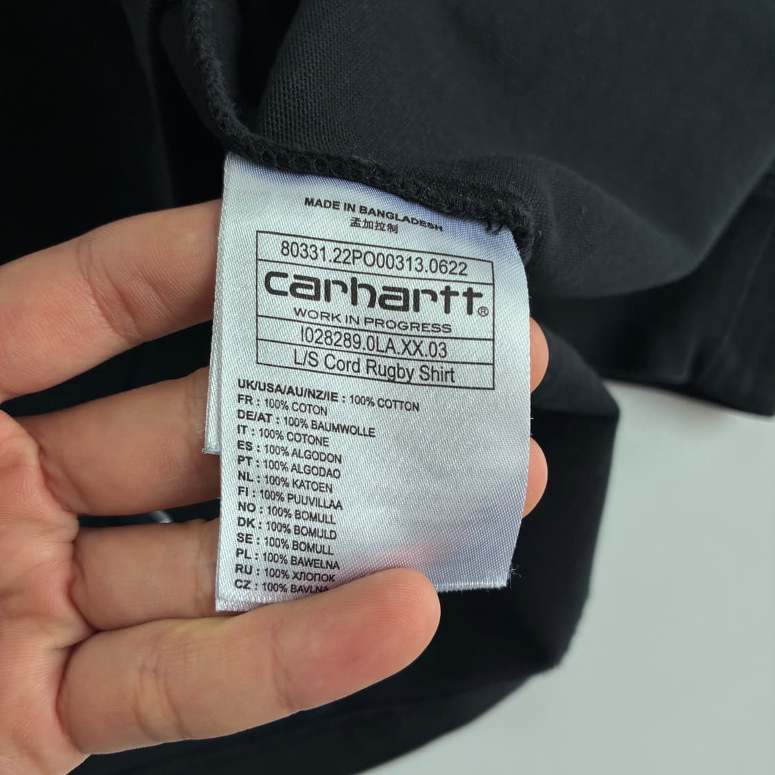 Carhatt  칼하타 wip 코듀로이 럭비 티셔츠 상품이미지4