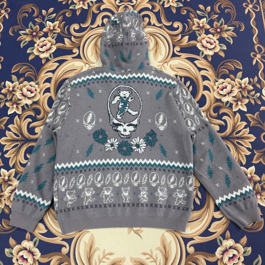 (XL)디스이즈 네버댓 x 그레이트풀 데드 니트 후드집업 상품이미지1