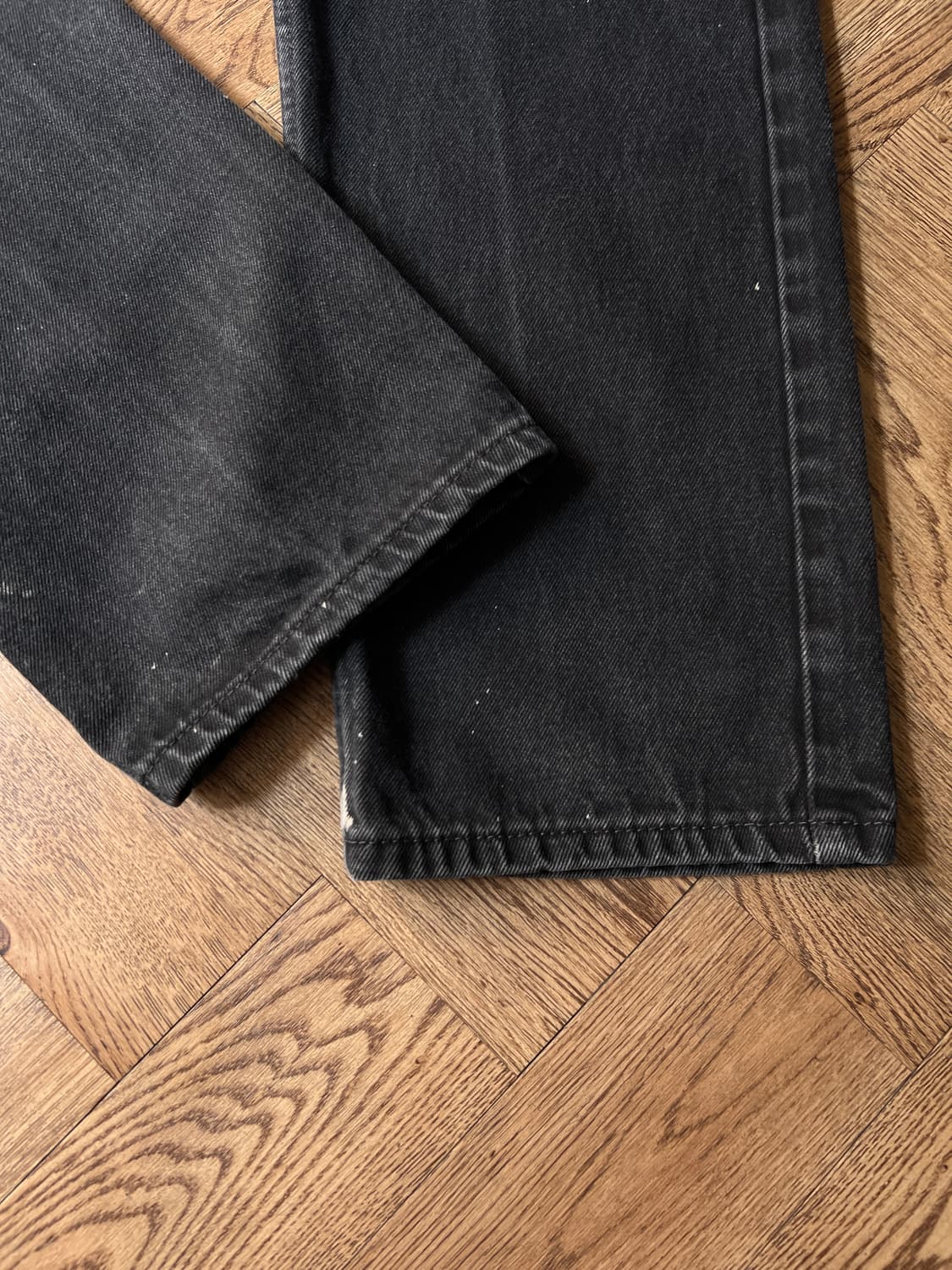 [36]리바이스 505 블리치드 흑청 데님 팬츠 상품이미지5