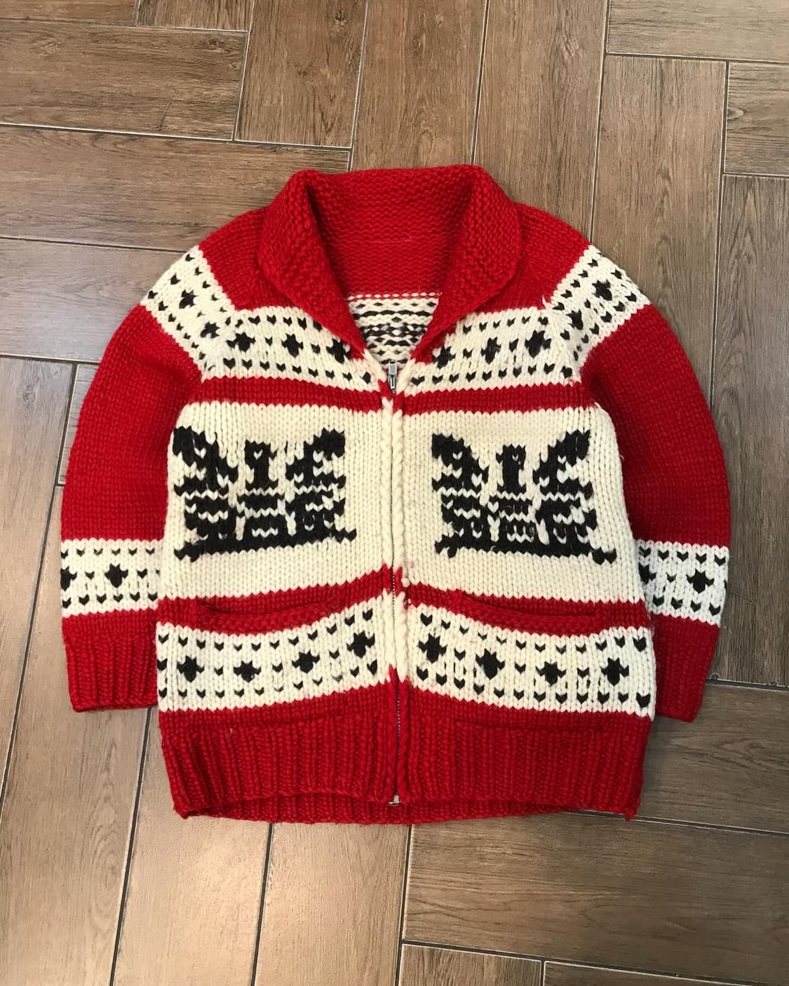 Vintage Cowichan Knit Zip-Up 상품이미지7