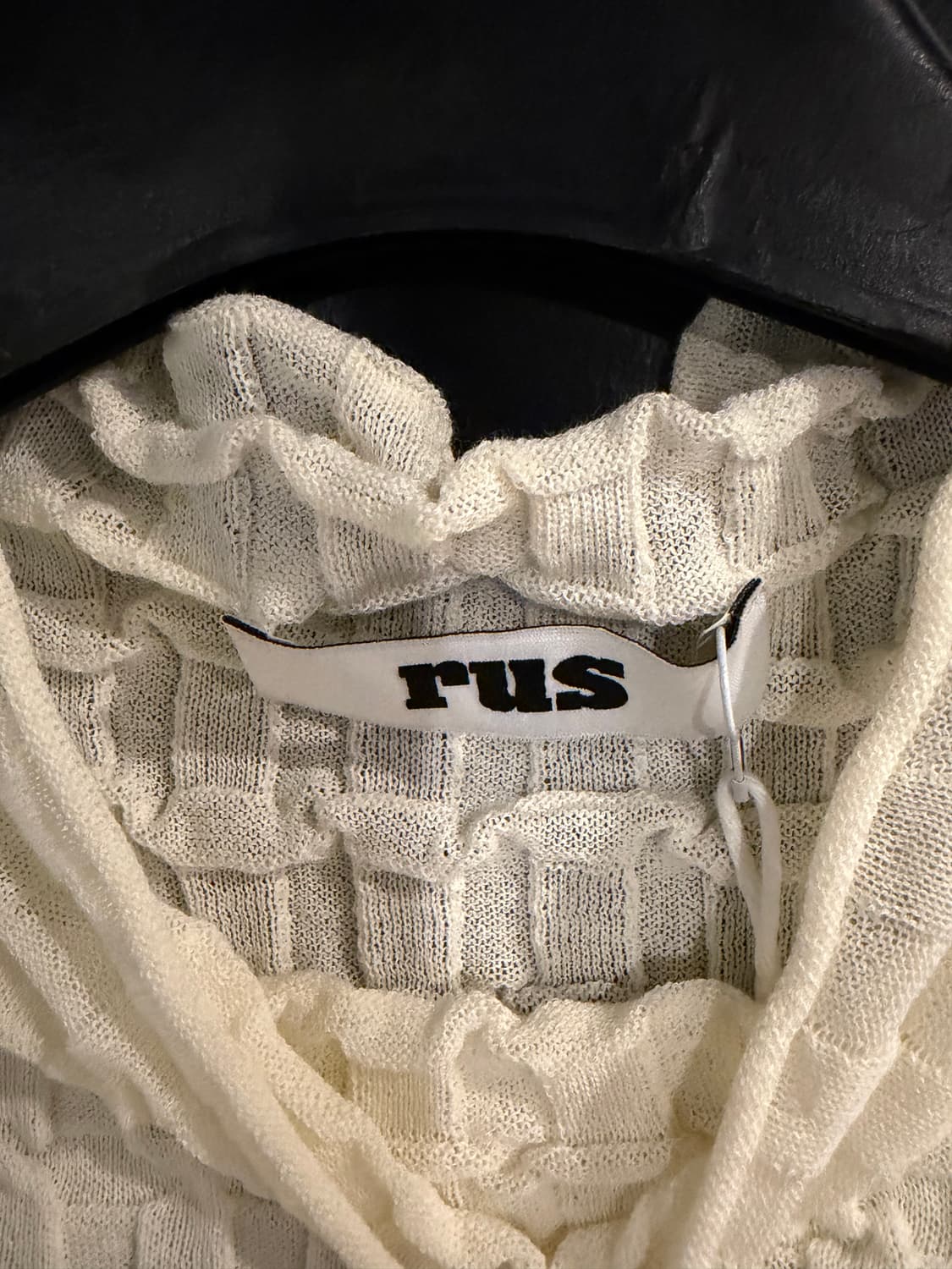 루스 반소매 립 스티치 니트 상품이미지4